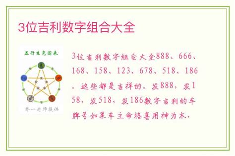 好的数字组合|风水中最吉利的三位数字及吉凶对照表